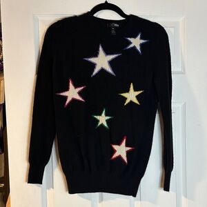 Wild Fable Black Sweater with Multicolor Stars